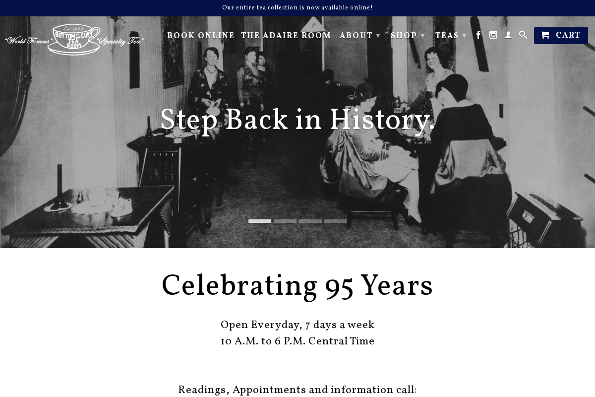 Bottom of the Cup homepage screenshot