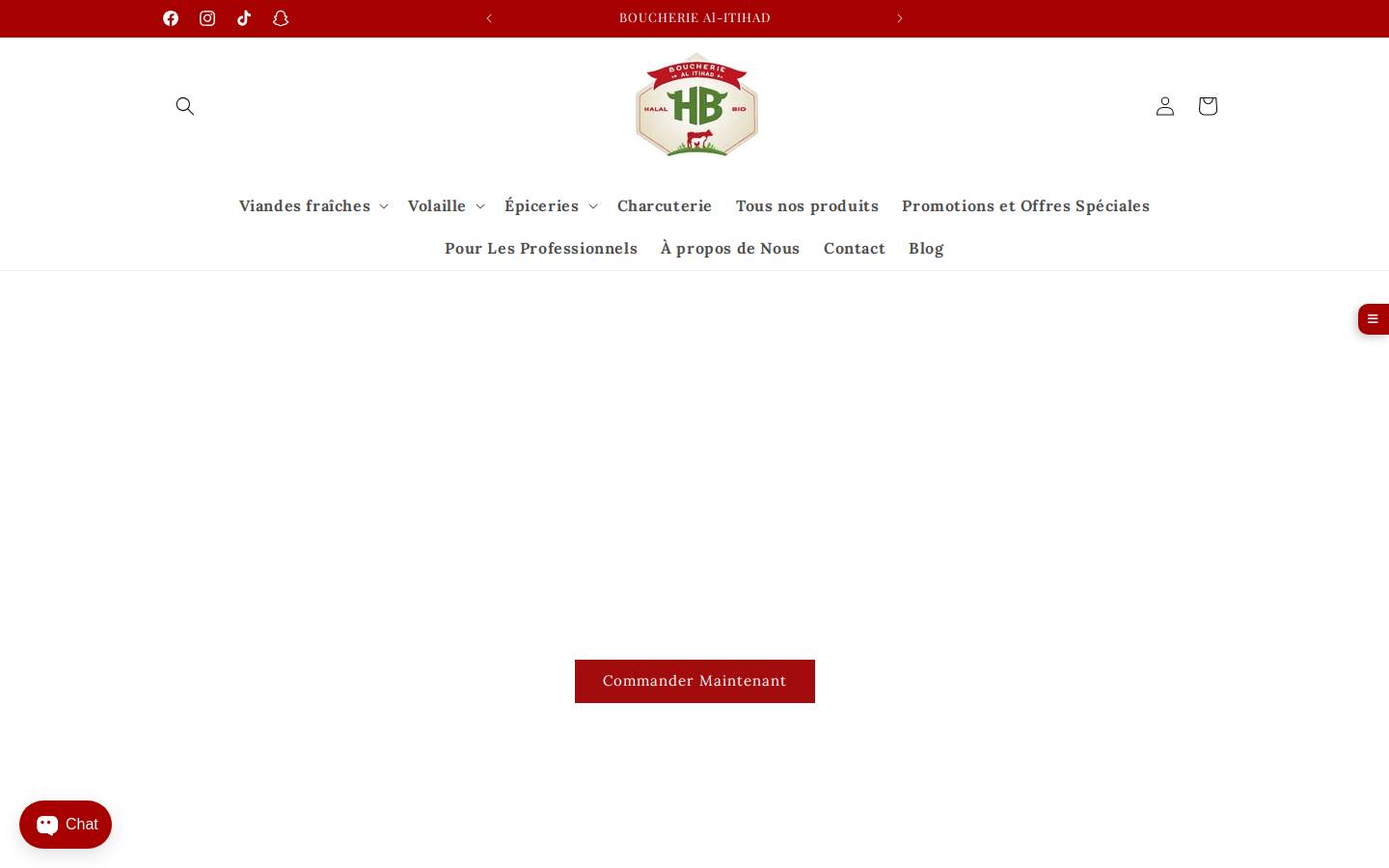 boucherie-alitihad.be homepage screenshot