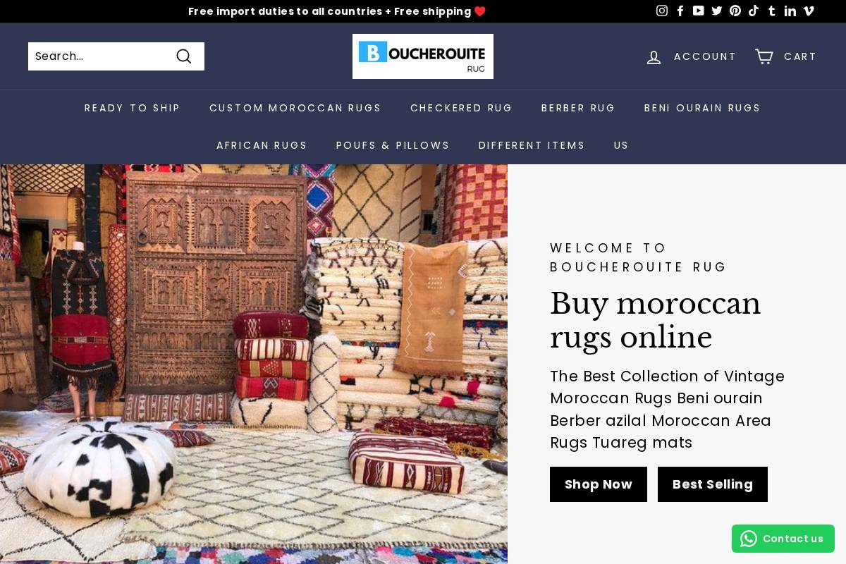 Boucherouiterug homepage screenshot