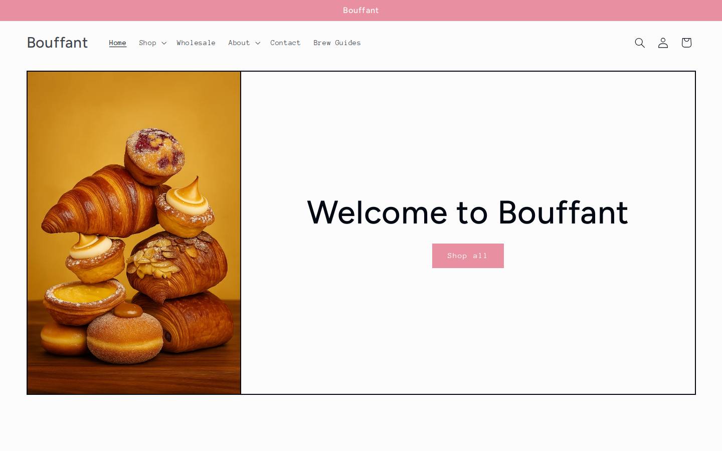 bouffant.com.au homepage screenshot
