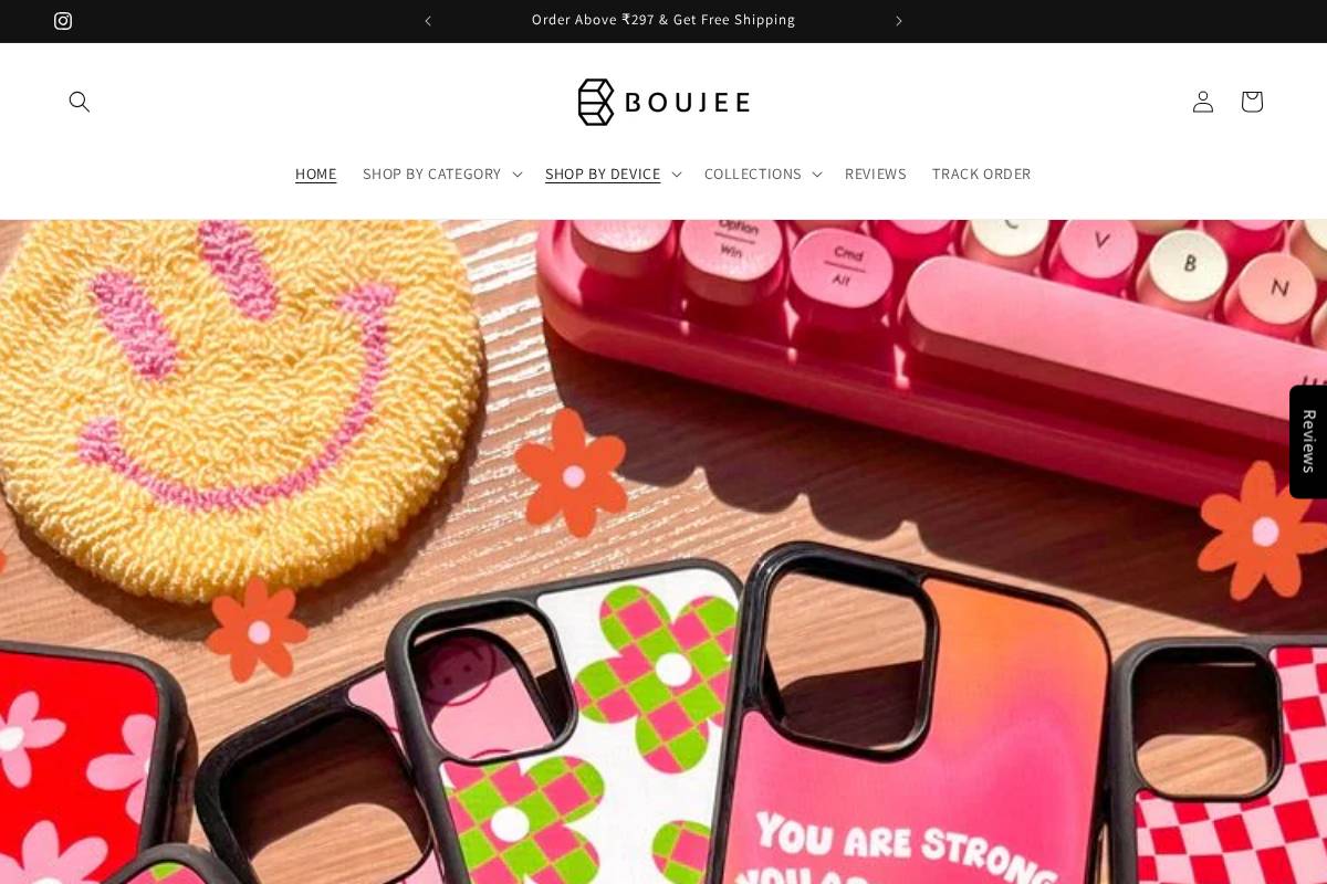 boujee.in homepage screenshot