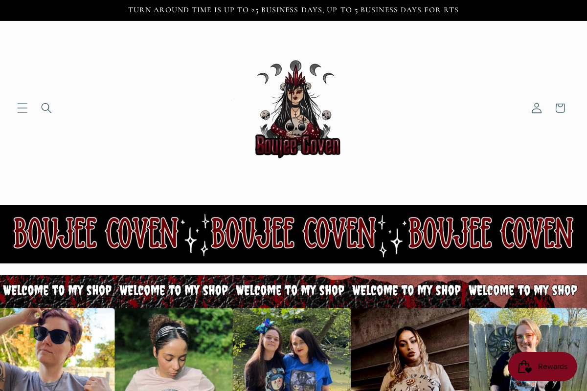 boujeecoven.com homepage screenshot