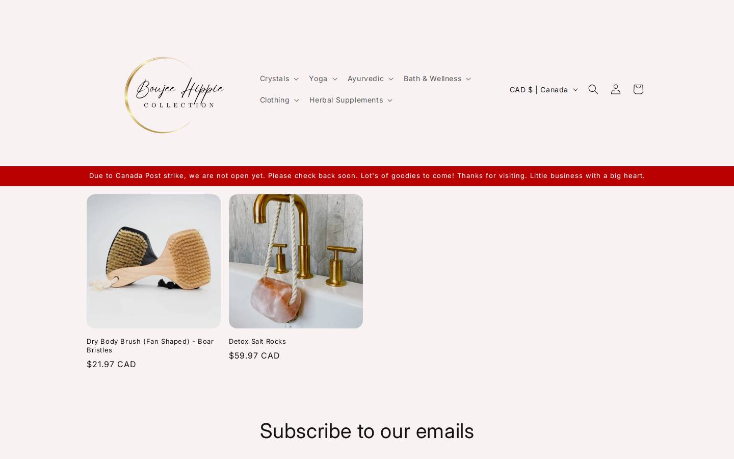 boujeehippiecollection.com homepage screenshot