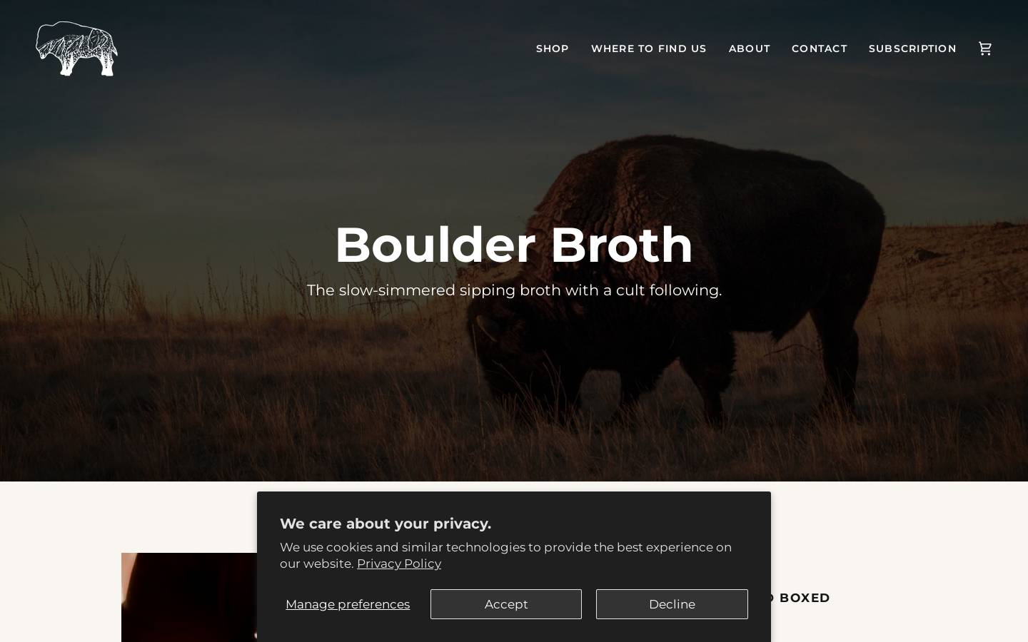boulderbroth.com homepage screenshot