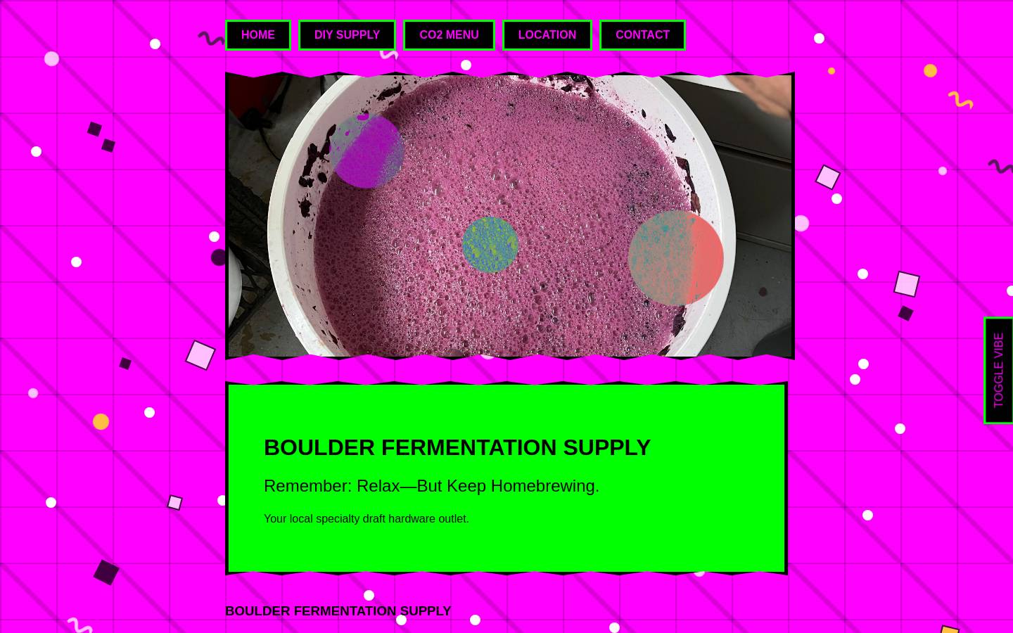boulderfermentationsupply.com homepage screenshot