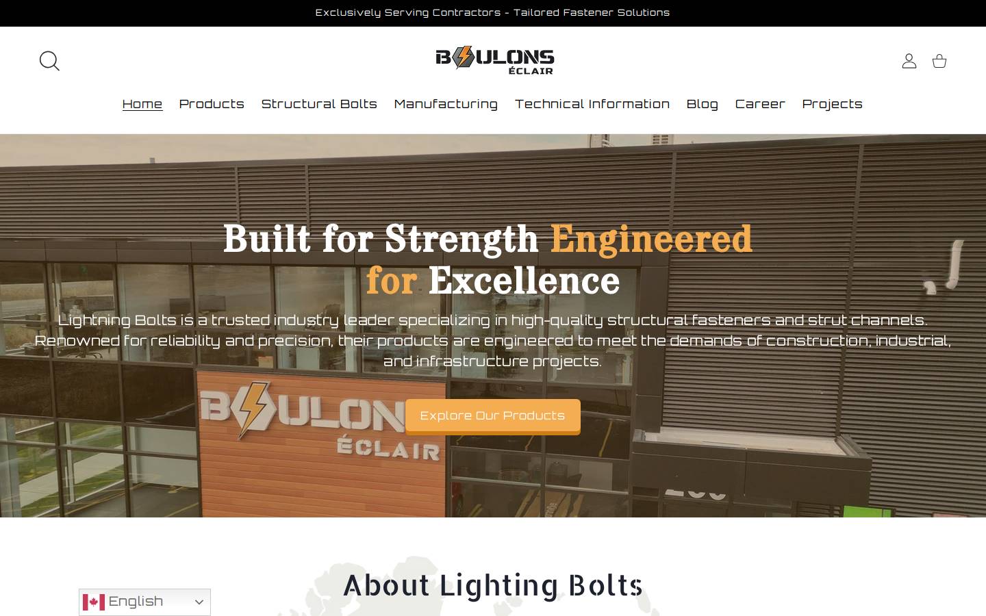 boulonseclair.com homepage screenshot