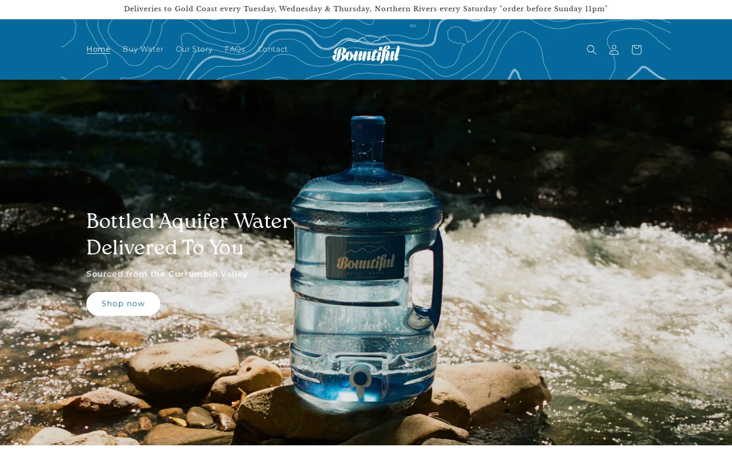 bountifulwater.com.au homepage screenshot