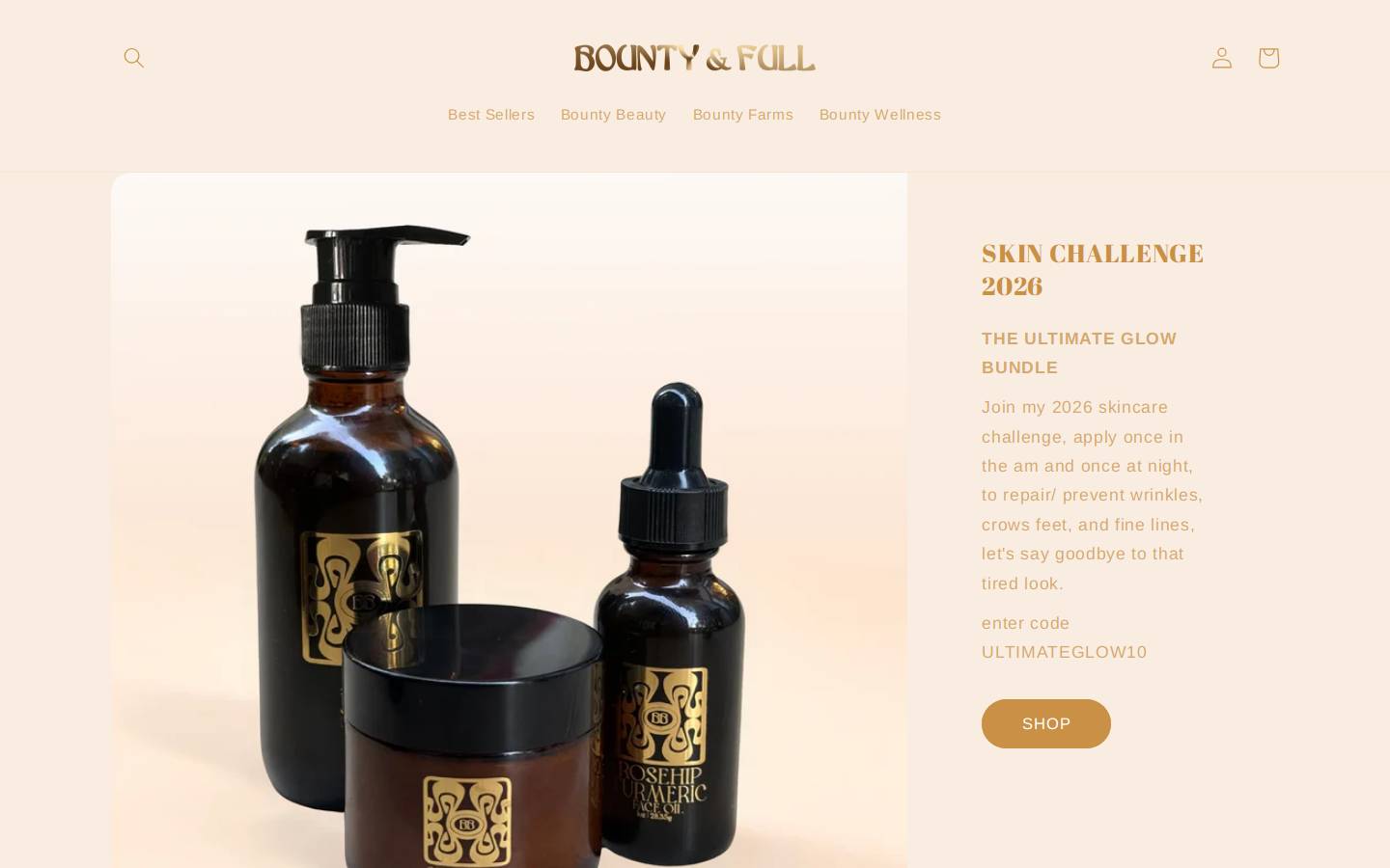 Bountyandfull homepage screenshot