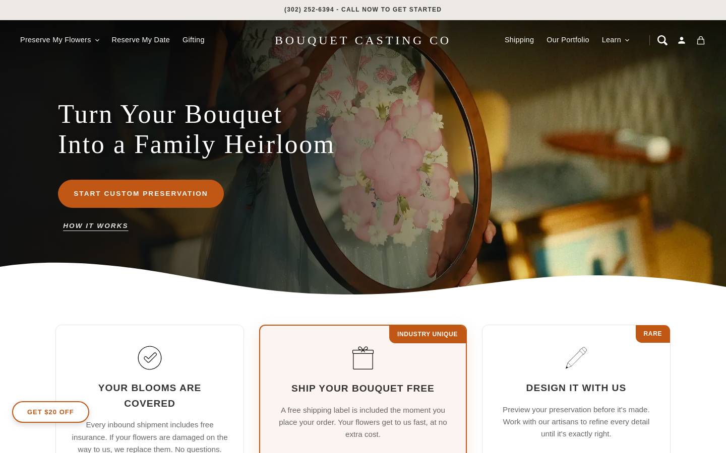 bouquetcasting.co homepage screenshot