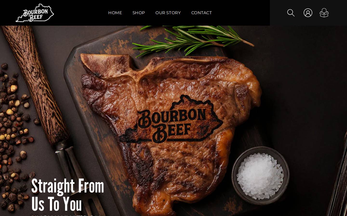 bourbonbeef.com homepage screenshot