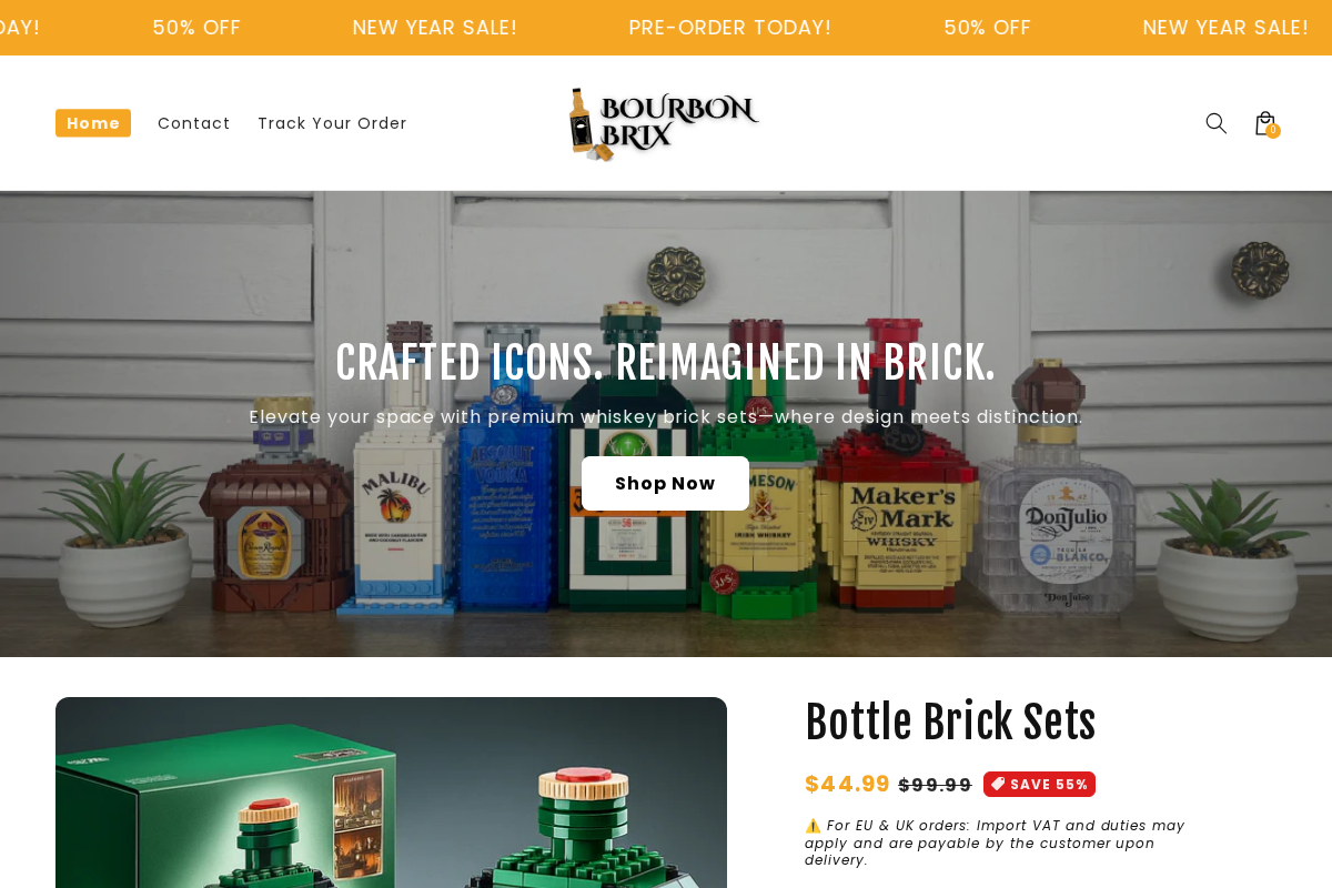 Bourbonbrix homepage screenshot