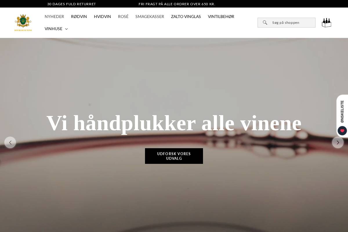 Bourgognewine homepage screenshot