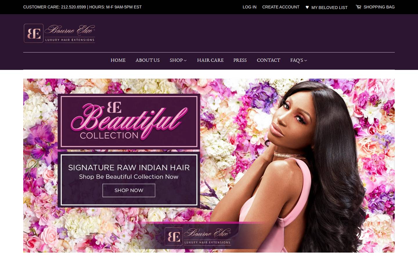bourneelite.com homepage screenshot