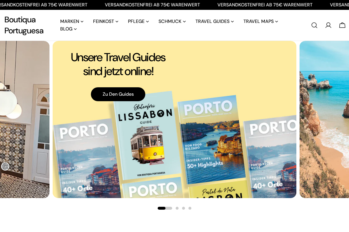 boutiquaportuguesa.de homepage screenshot
