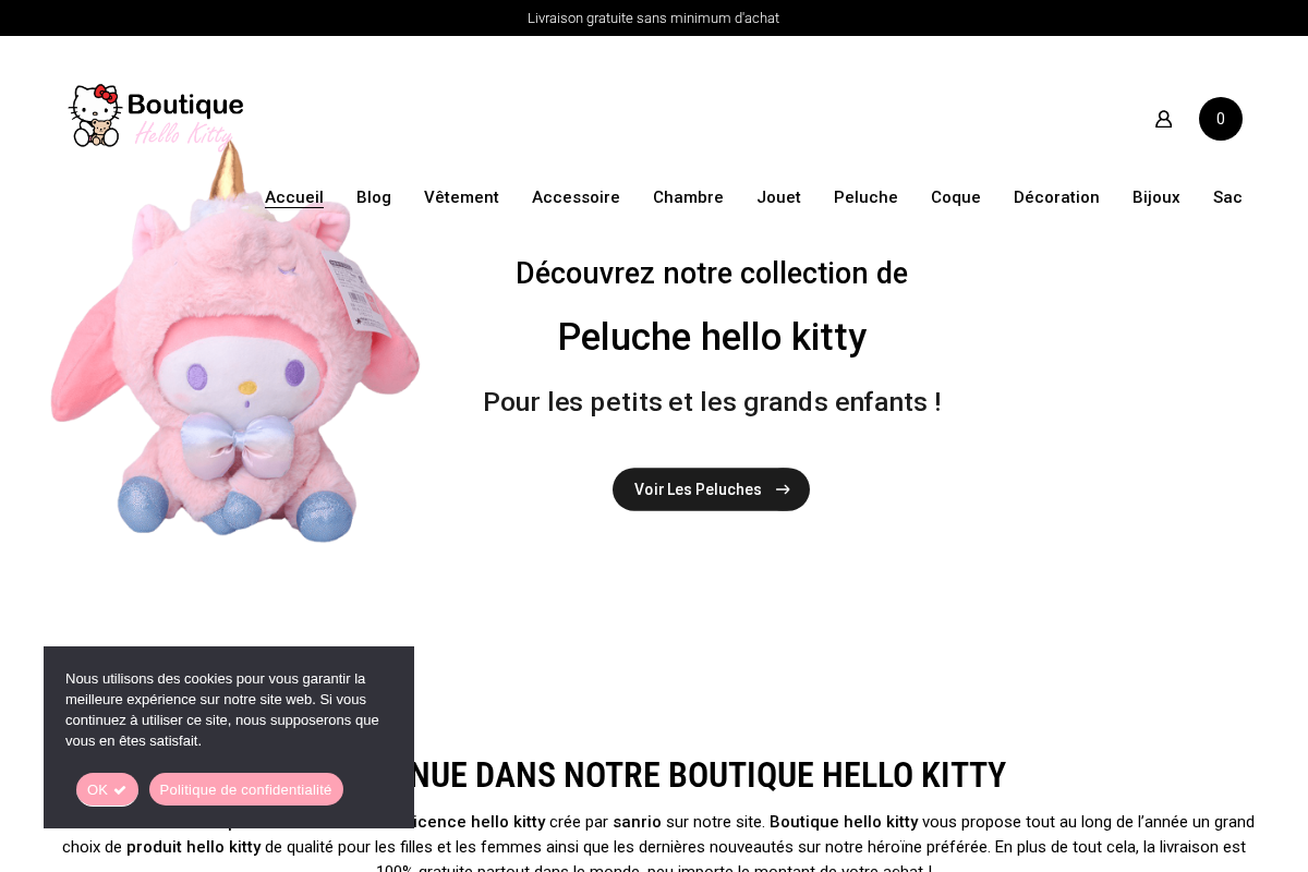 boutique-hellokitty.fr homepage screenshot