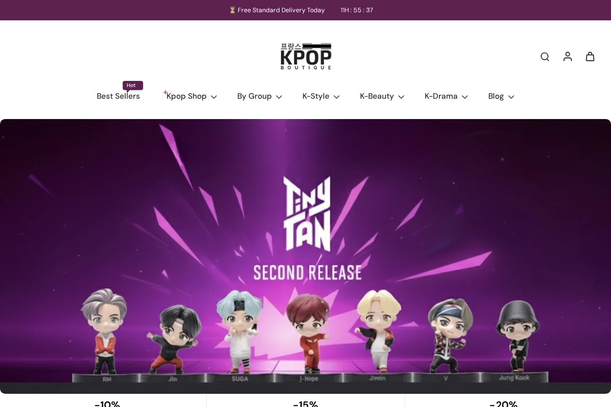 Boutique KPOP homepage screenshot