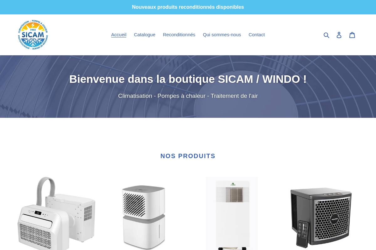 boutique-windo.fr homepage screenshot