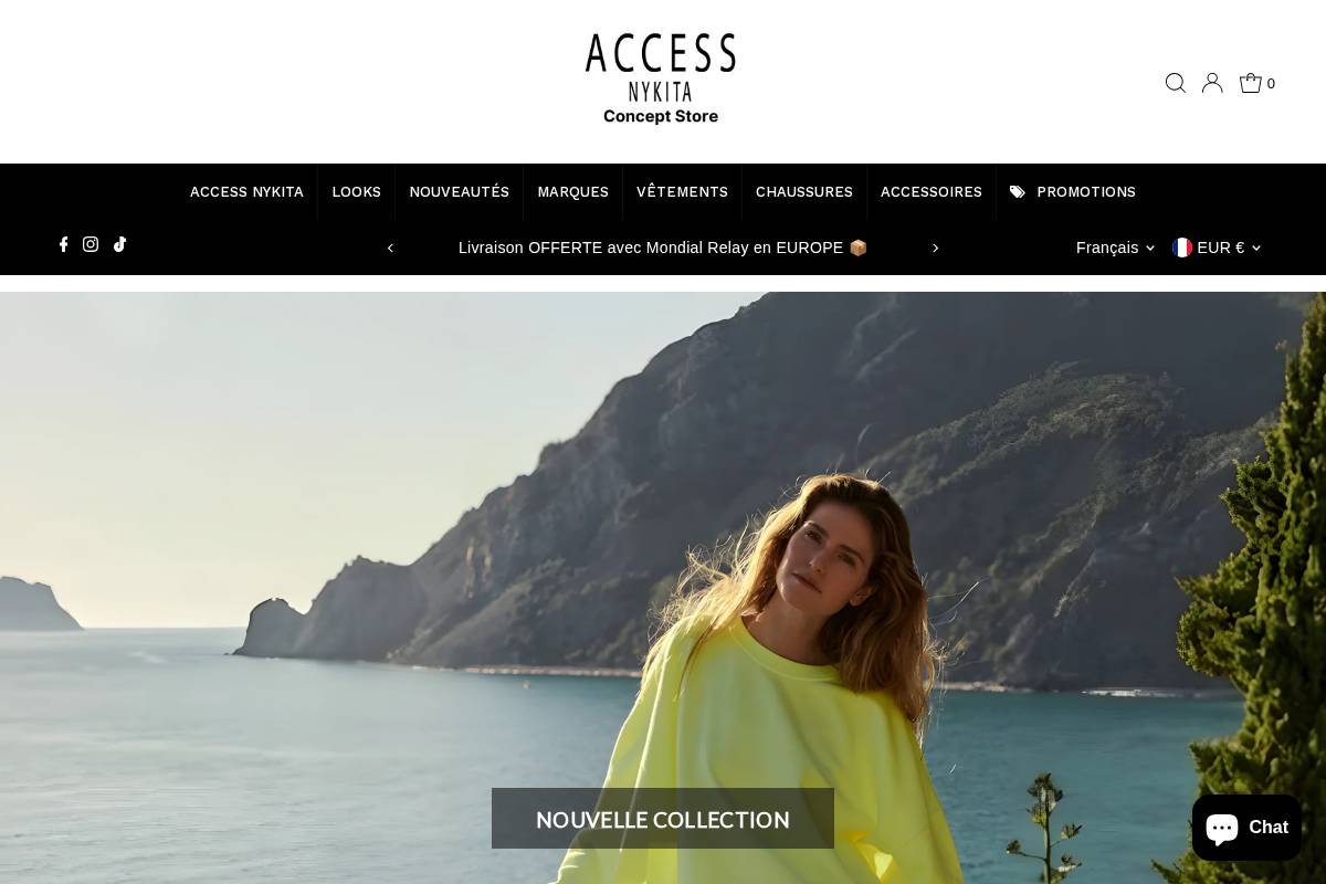boutiqueaccessnykita.fr homepage screenshot