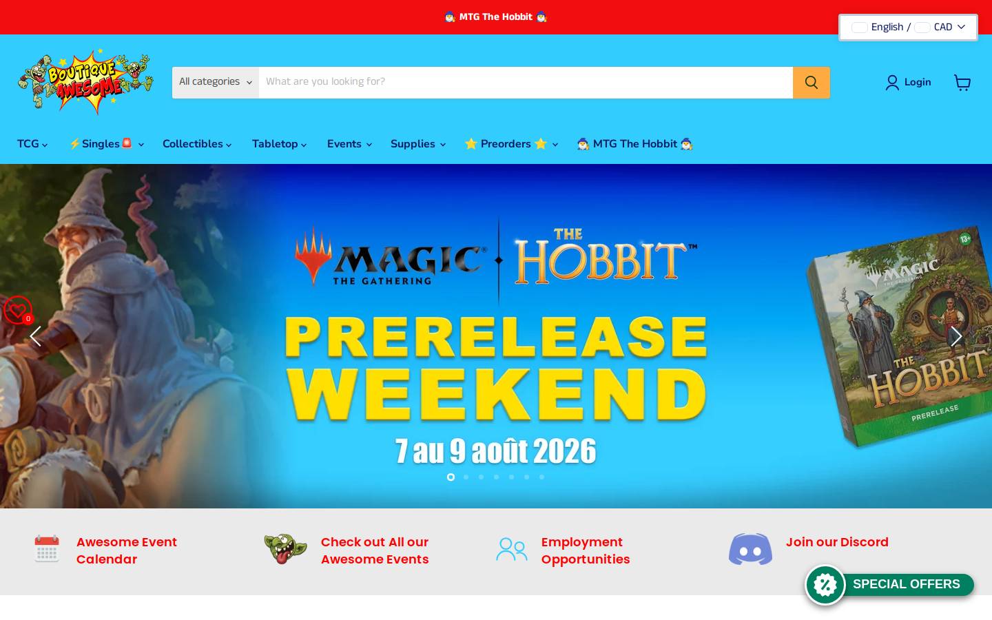 boutiqueawesome.com homepage screenshot