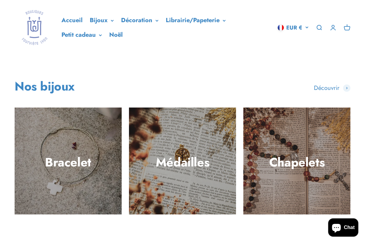 Boutique de Fourvière homepage screenshot