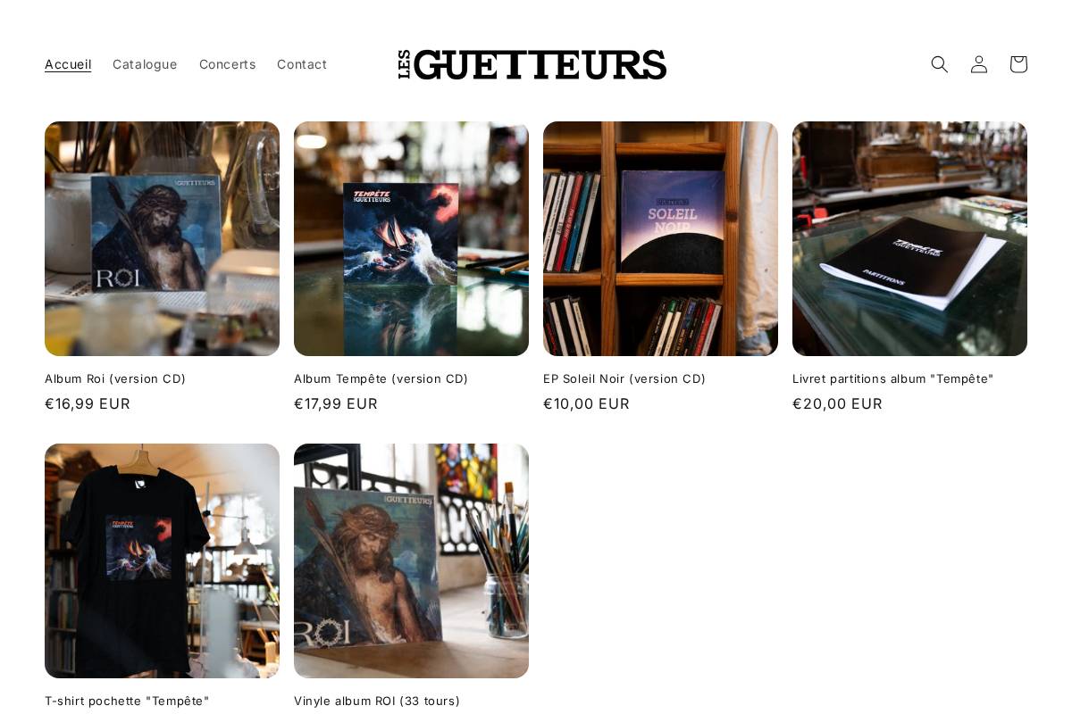 boutiqueguetteurs.com homepage screenshot