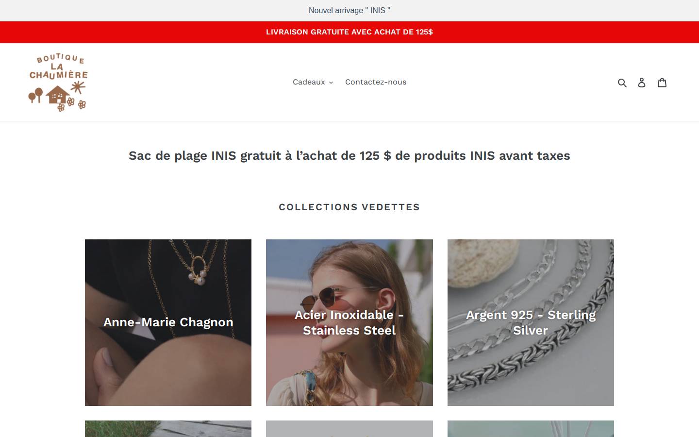 boutiquelachaumiere.com homepage screenshot