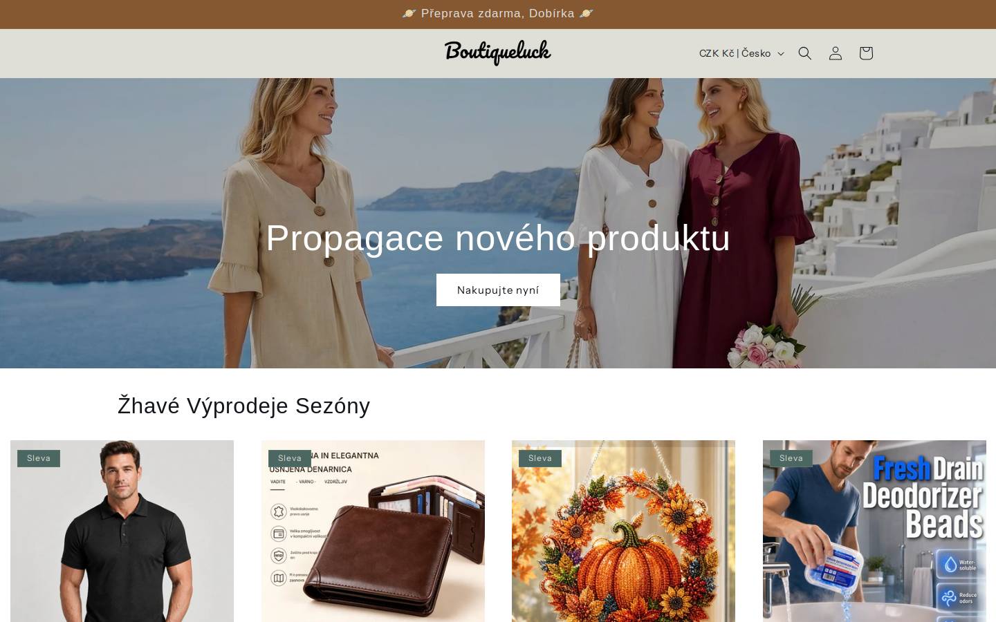 Boutiqueluck homepage screenshot