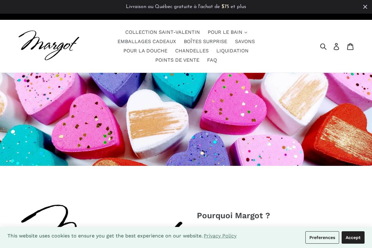 MARGOT homepage screenshot