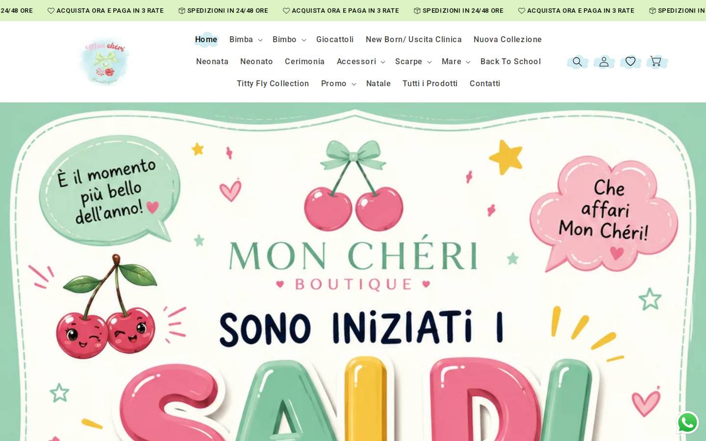 boutiquemoncheri.com homepage screenshot