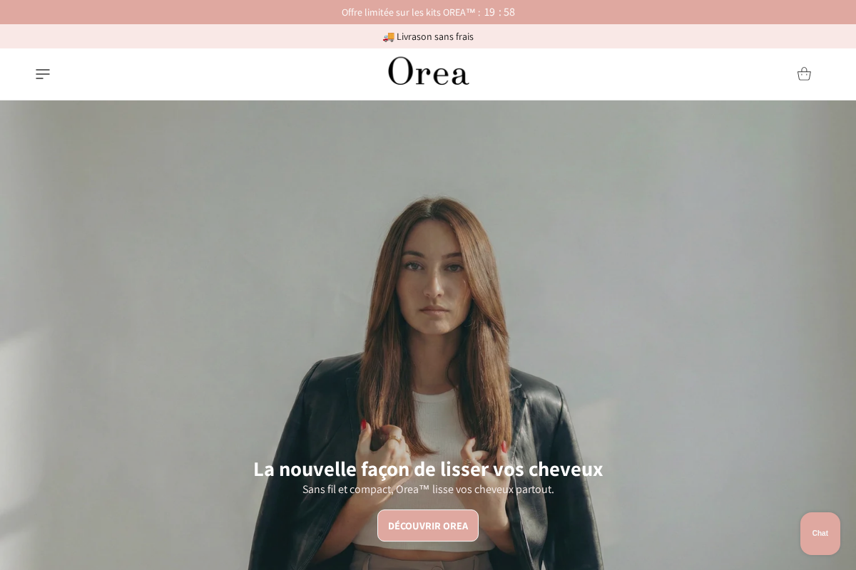 Orea homepage screenshot