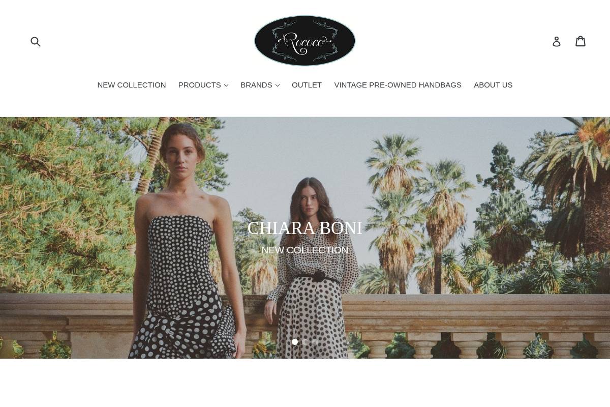 boutiquerococo.com homepage screenshot