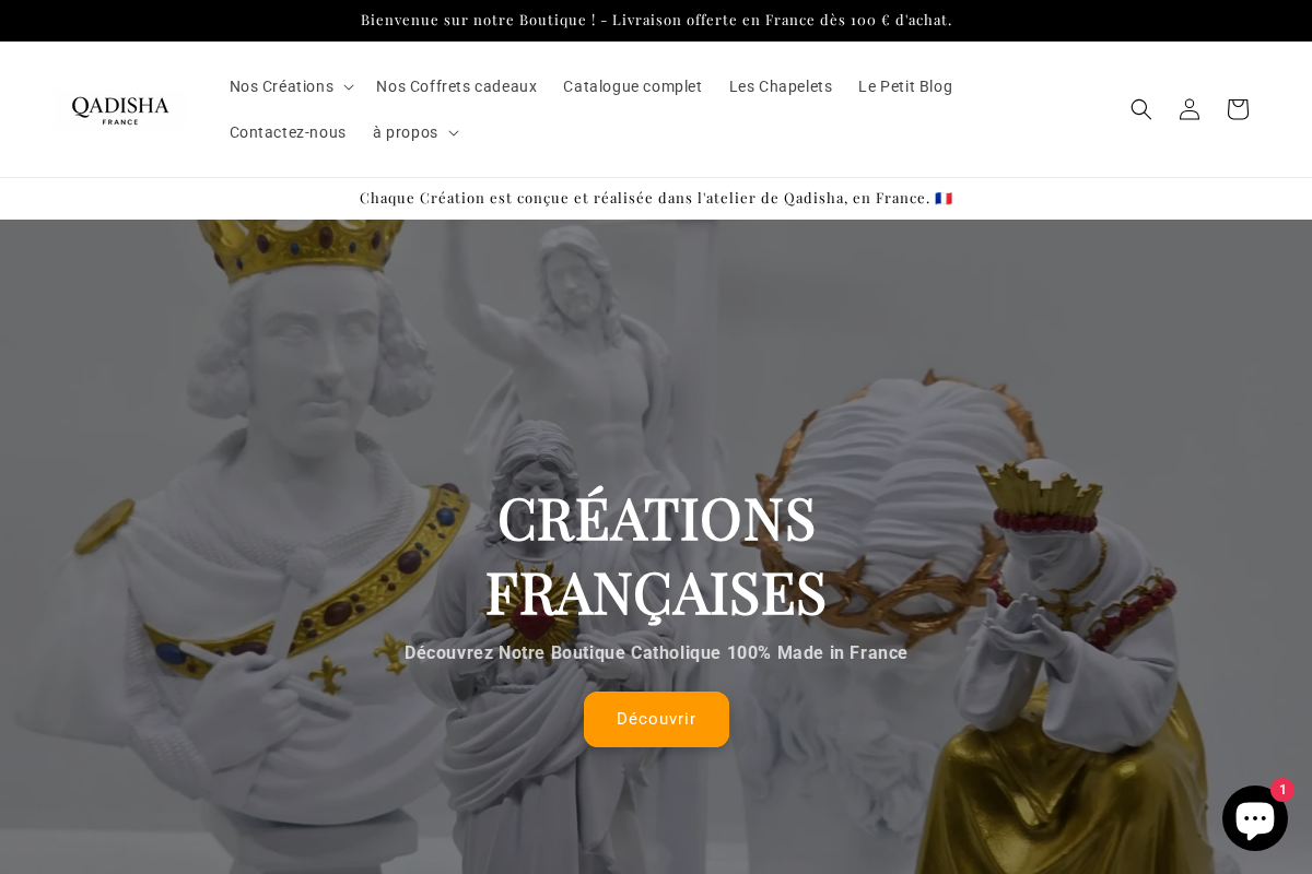 Qadisha France homepage screenshot