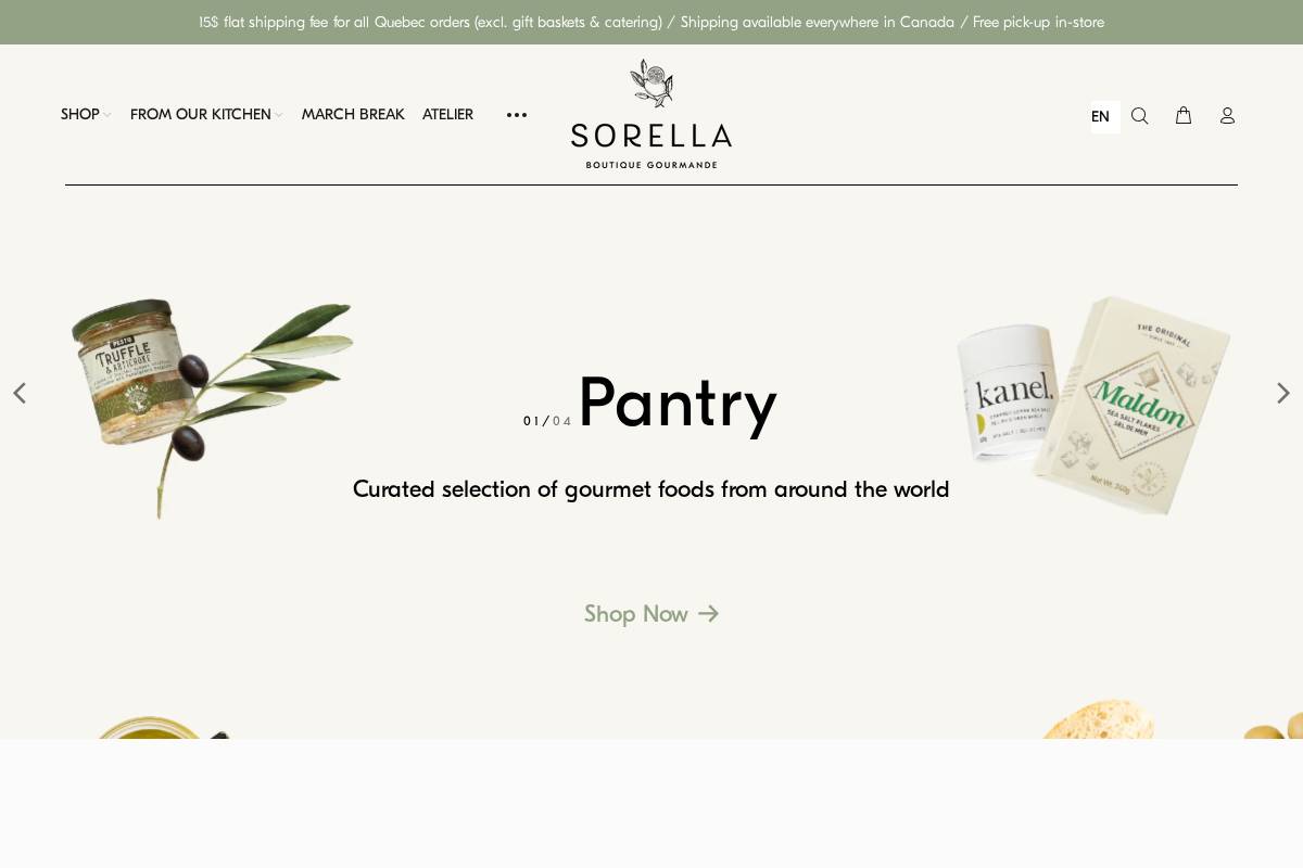 boutiquesorella.com homepage screenshot