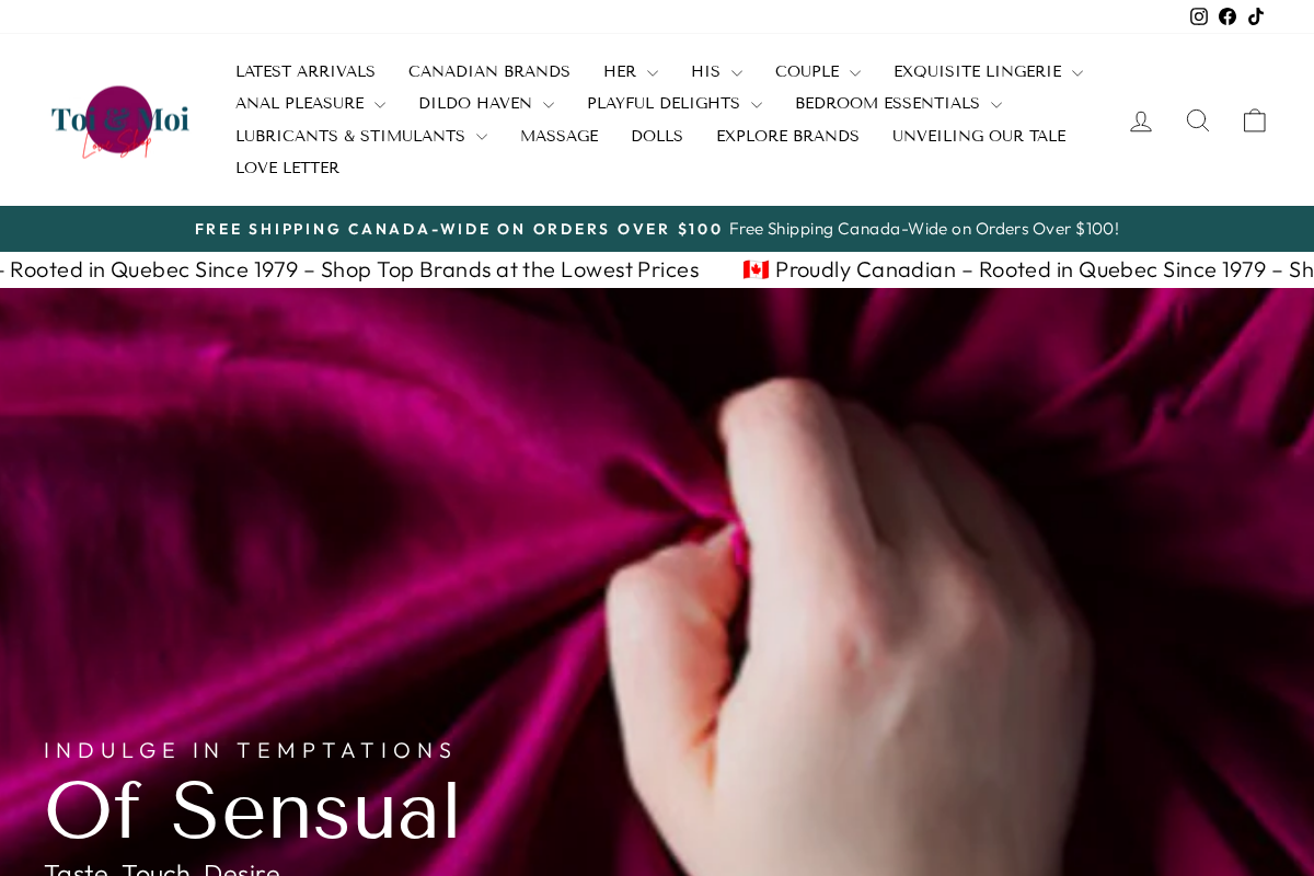 Boutique Toi Et Moi homepage screenshot