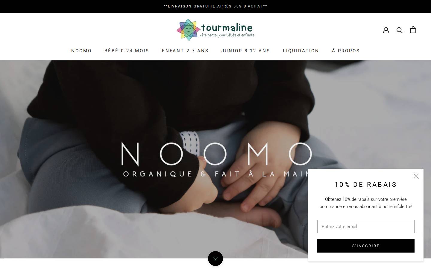 boutiquetourmaline.com homepage screenshot