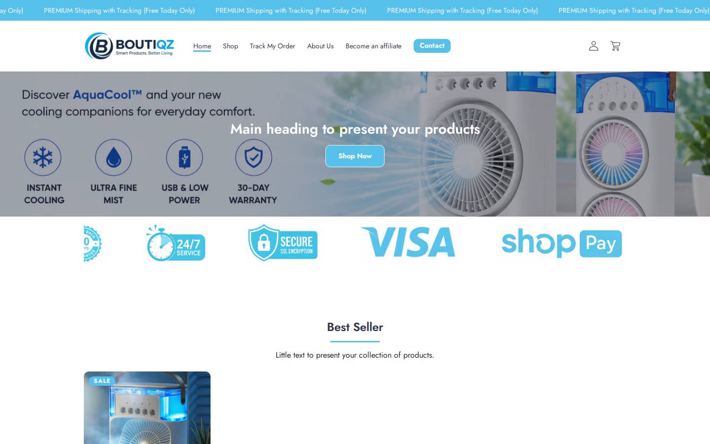 boutiqz.com homepage screenshot