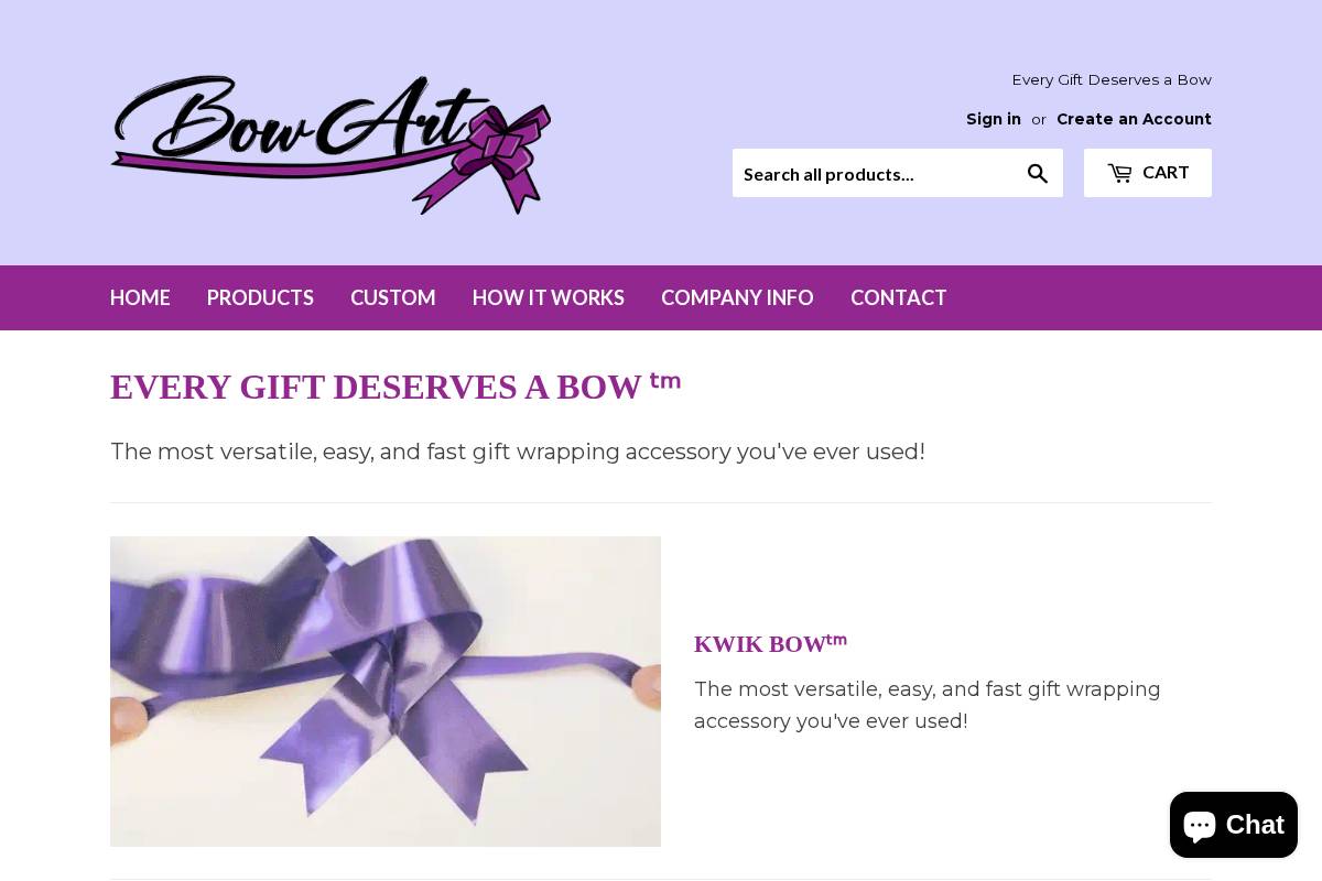 bowartcanada.com homepage screenshot