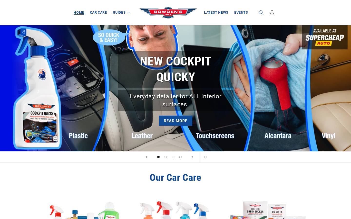 bowdensown.co.nz homepage screenshot