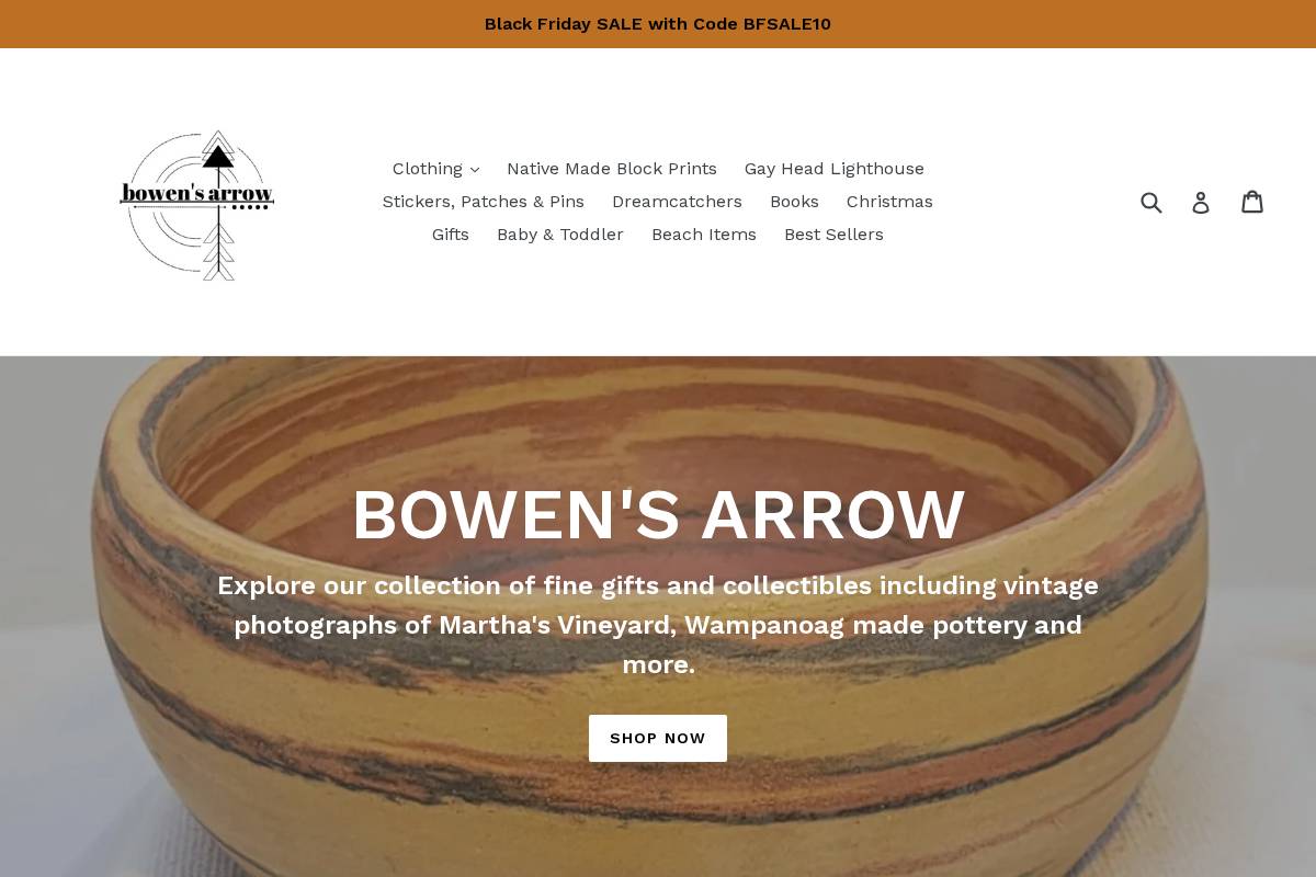 bowensarrow.com homepage screenshot