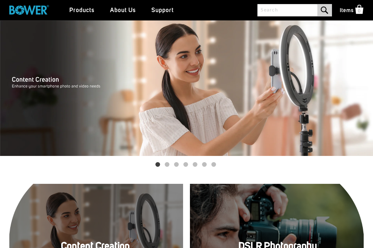 Bower USA Official homepage screenshot