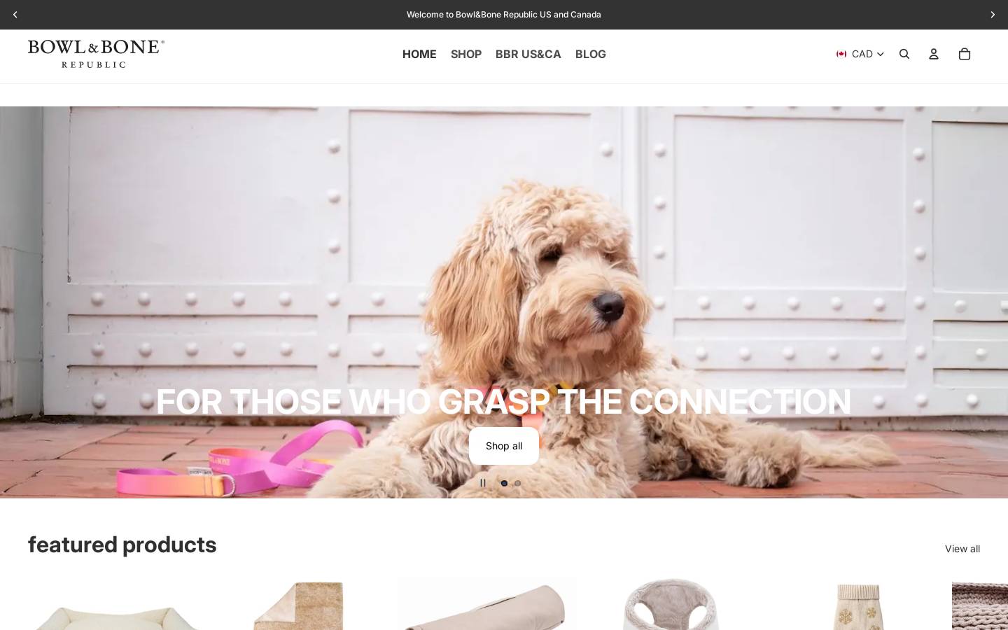 bowlandbone.ca homepage screenshot