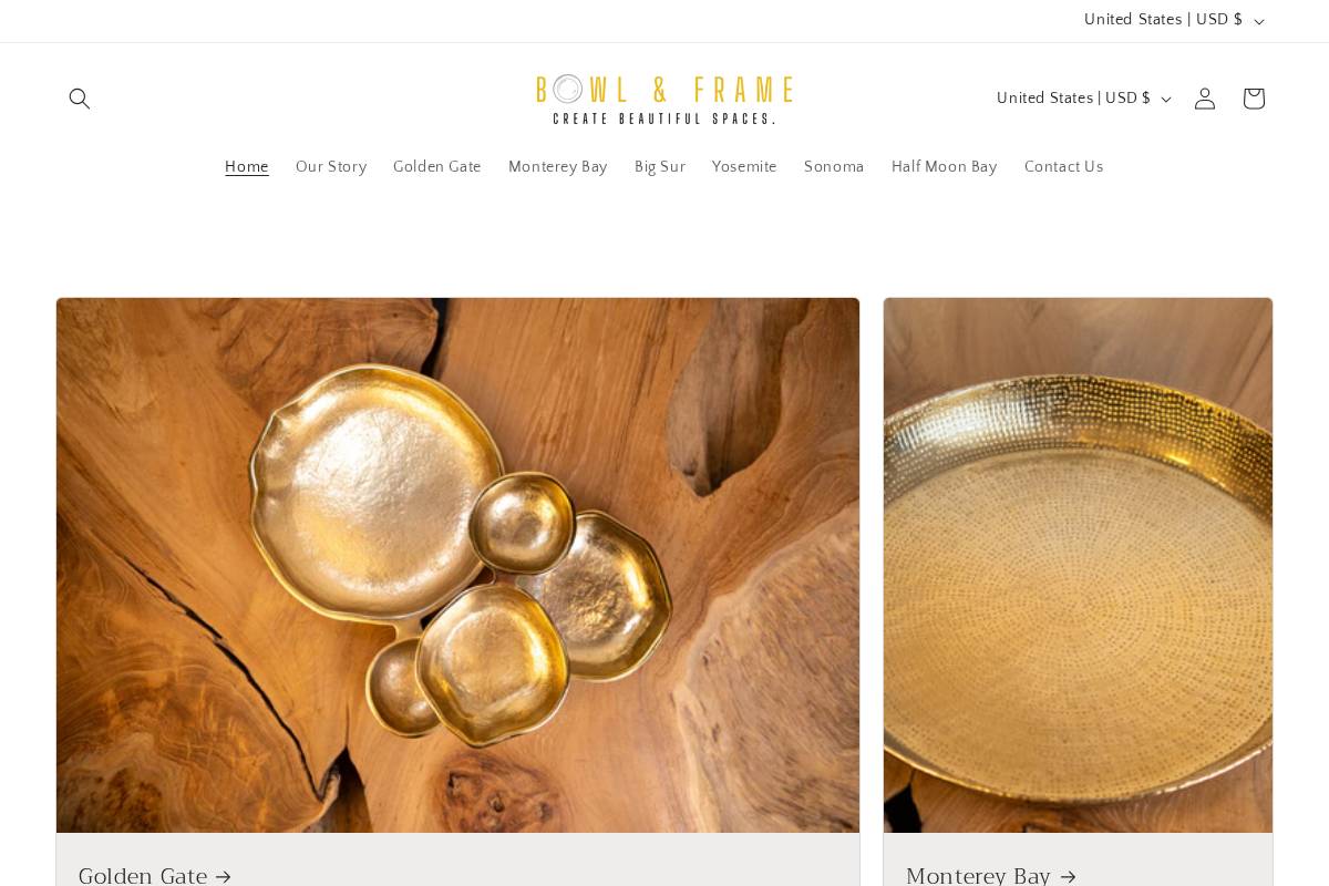 bowlandframe.com homepage screenshot