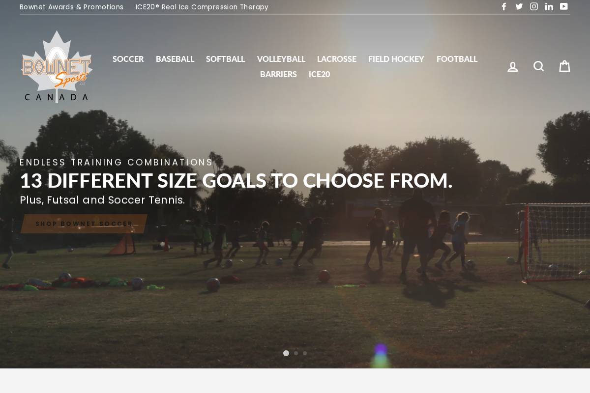 bownetsports.ca homepage screenshot