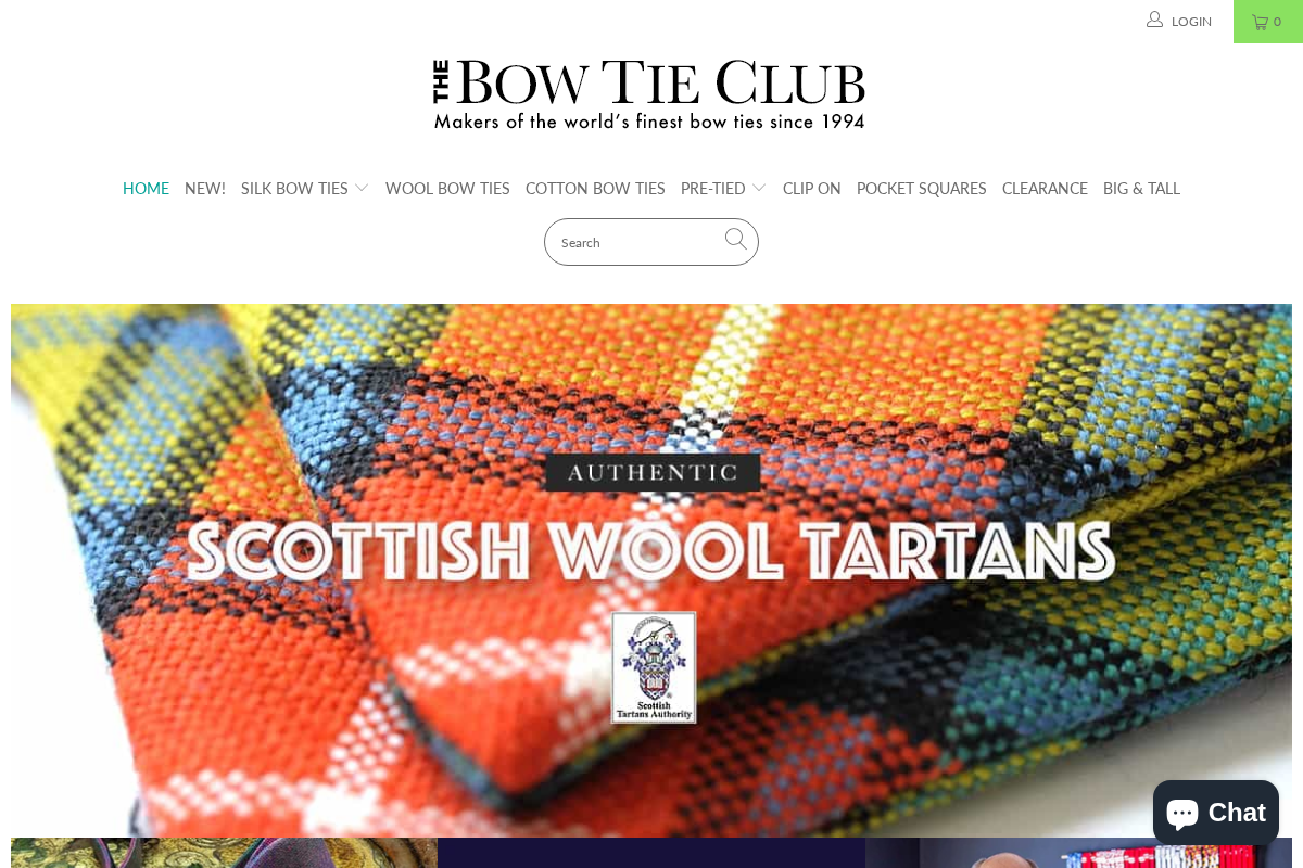 Bow Tie Club homepage screenshot