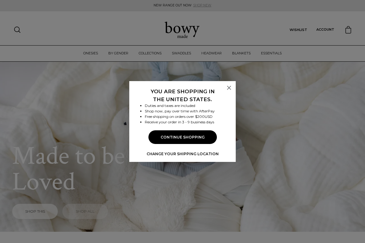 Bowy Made homepage screenshot