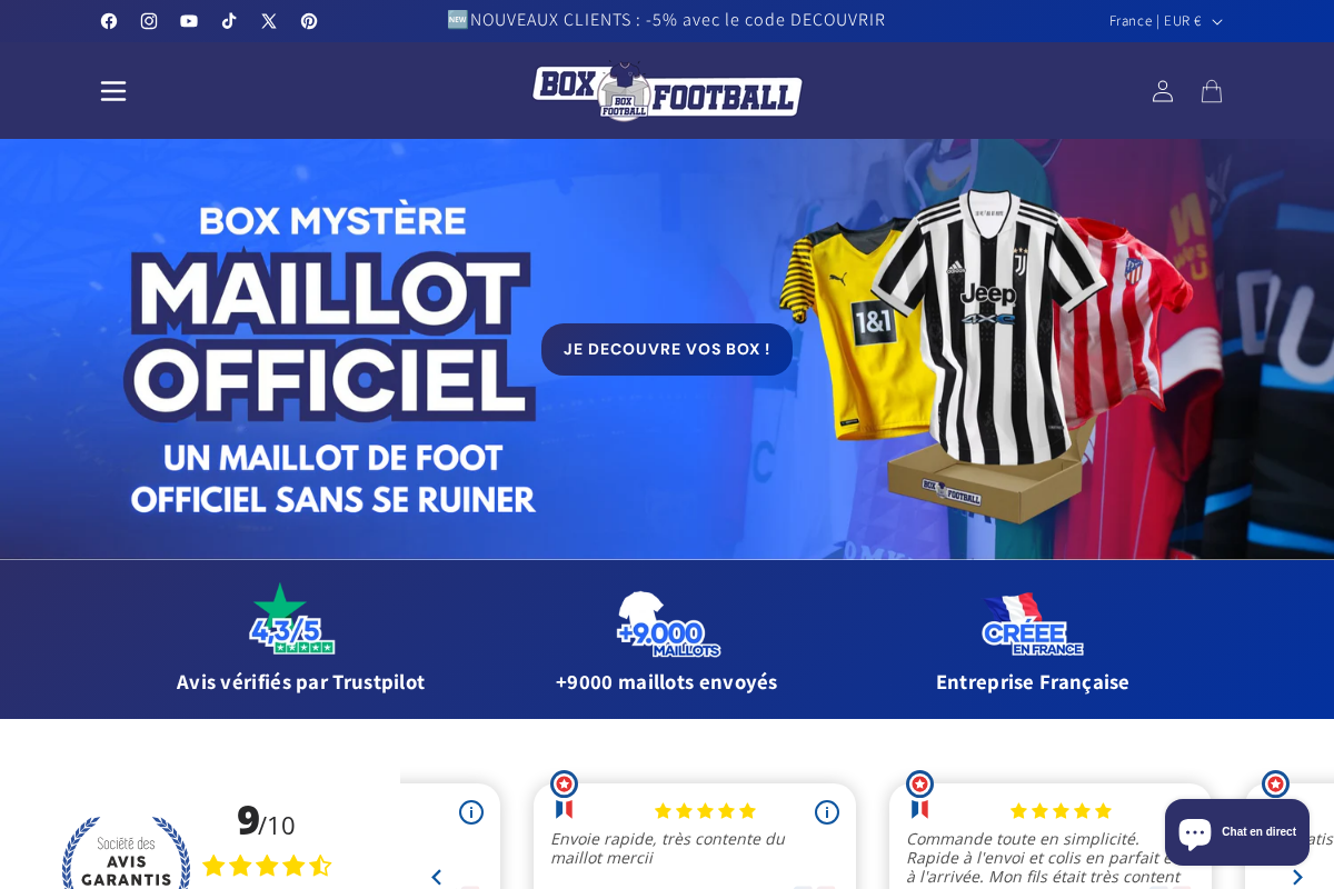 Box Football homepage screenshot