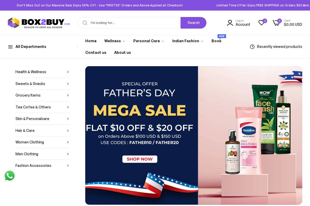 Box2buy homepage screenshot
