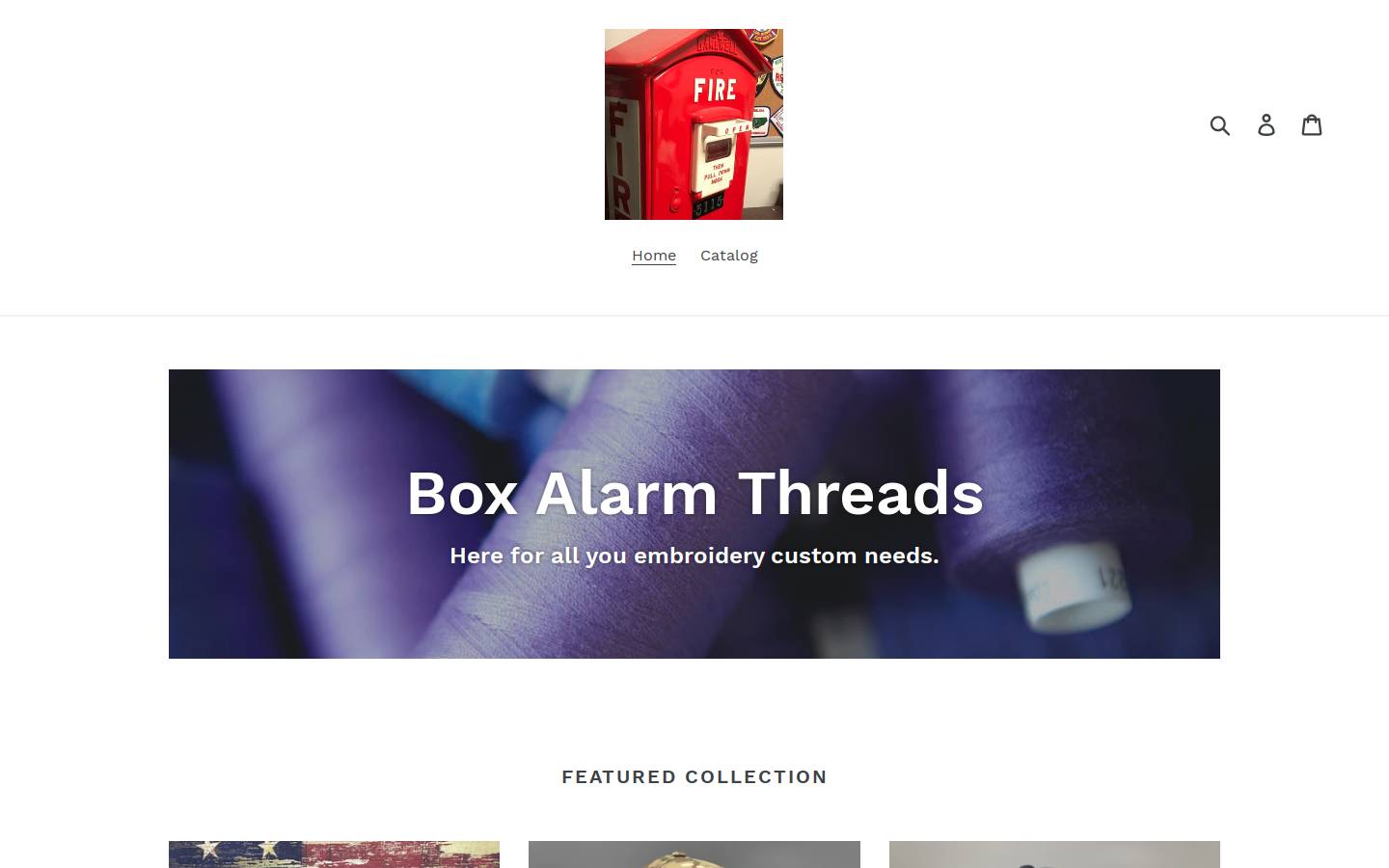boxalarmthreads.com homepage screenshot