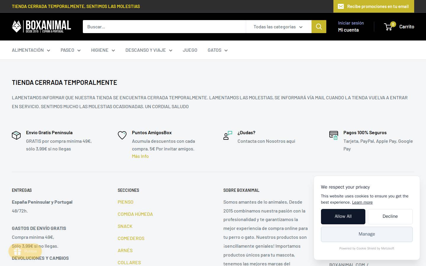 boxanimal.com homepage screenshot