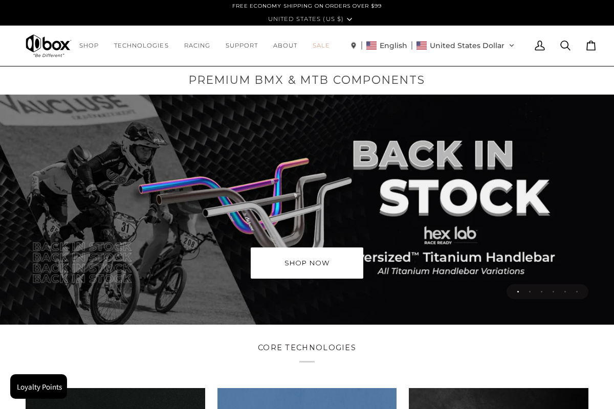 BOXComponents homepage screenshot